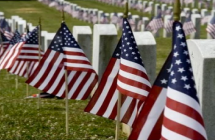 Image of Mounted American Flags