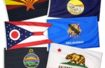 Image of 50 States Complete Flag Set - Heading & Grommets flags